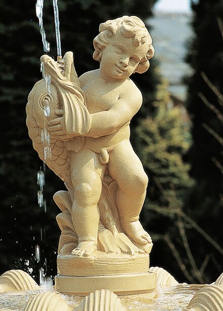 Wasserspeier Putte Steinfigur - Ampthill Park / Terrakotta
