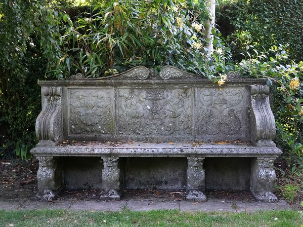 Große Stein Bank antik - Chartwell Seat