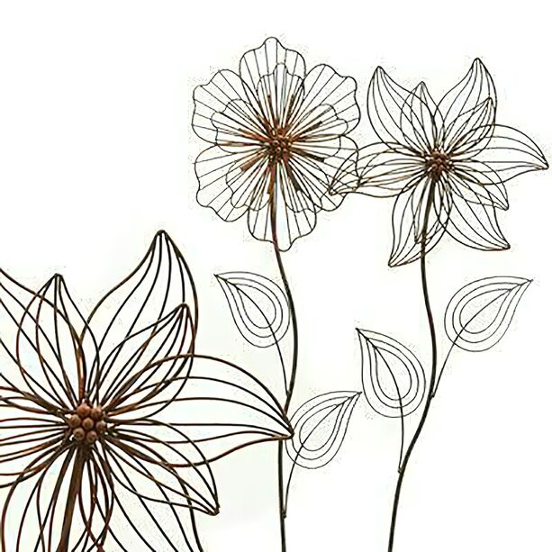 Gartenstecker Blume aus Metall - Rost - Floratum