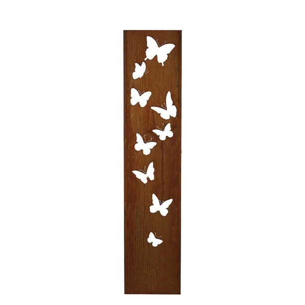 Rost Metall Garten Schild mit Schmetterlingen - Clypeus Papillo