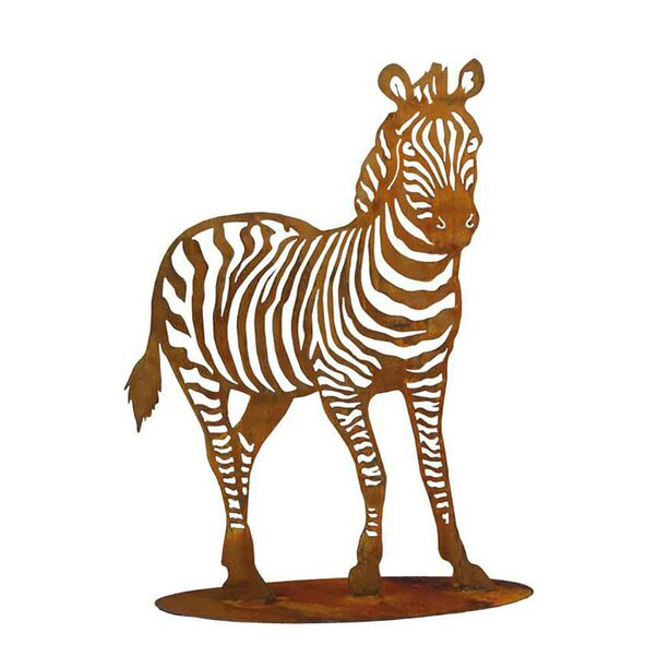 Zebra aus Rost Metall als Gartendekoration - Zebra