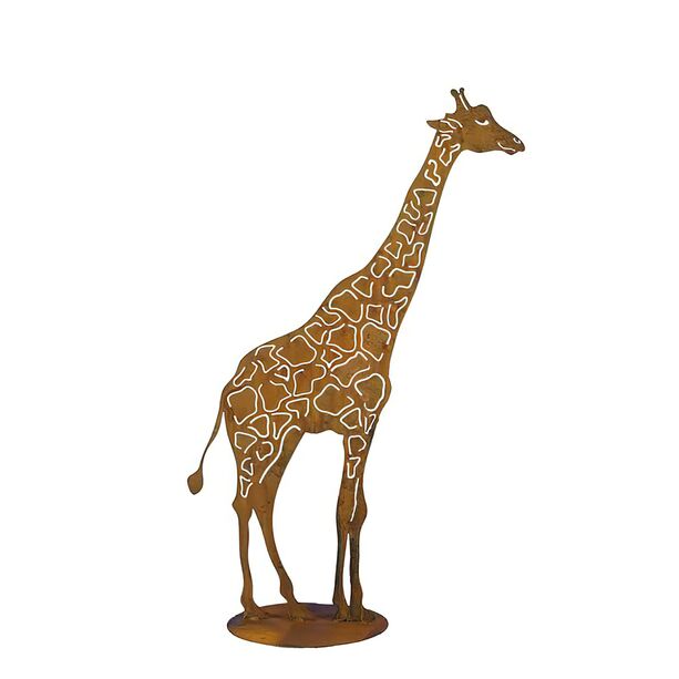 Groe Giraffe als Gartendeko aus Rost Metall - Mutabi