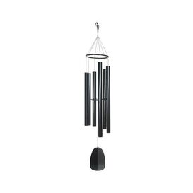 Stilvolles Windspiel XXL in Schwarz - Bells of Paradise - Schwarz / 137cm (H�†he)