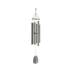 Stilvolles XXL Windspiel in Silberoptik - Bells of Paradise - Silber / 137cm (H�†he)