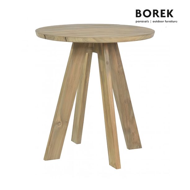 Runder Borek Gartentisch aus Teakholz 70cm - Rundtisch Tarifa