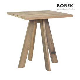 Eckiger Esstisch aus Teakholz von Borek - 70x70cm -...