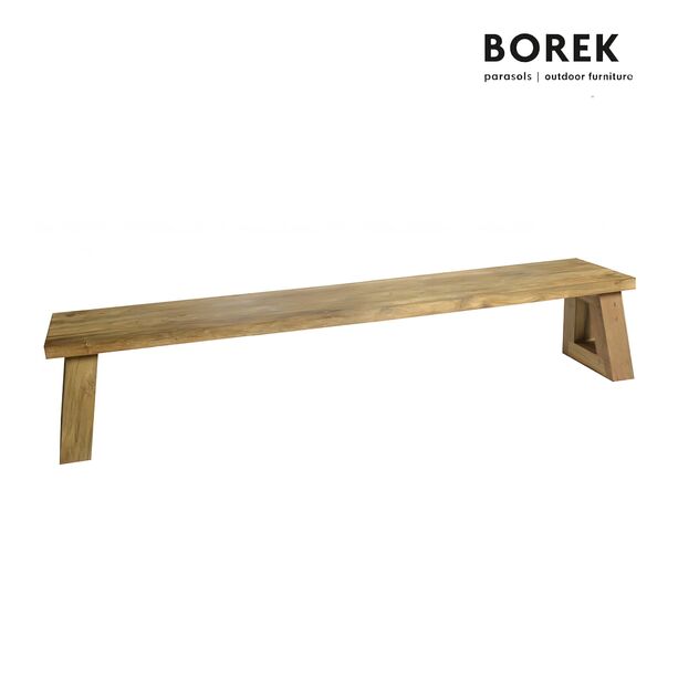 Groe Teakholz Gartenbank von Borek - 250cm - Gartenbank Parga