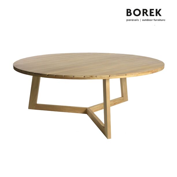 Low-Dining Holztisch von Borek fr 6 Sthle - Gartentisch Limone