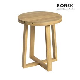 Runder Borek Beistelltisch aus Teakholz 48cm - Tisch Lazise