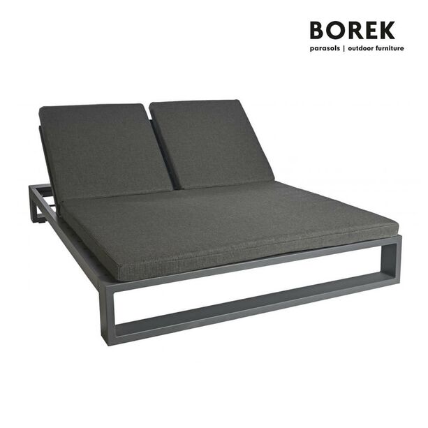 Loungebett mit Auflagen von Borek - dunkelgrau - Doppellounge Vitoria