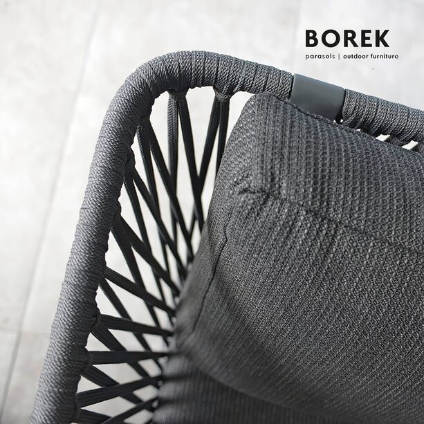 Borek Gartensessel in grau/weiß Rope-Optik - Altea Sessel