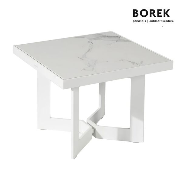 Quadratischer Gartentisch klein von Borek - wei - Arta Beistelltisch