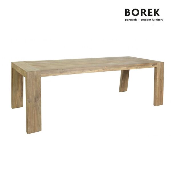 XXL Borek Gartentisch aus recyceltem Teakholz - Esstisch Cadiz / 75x300x90cm (HxBxT