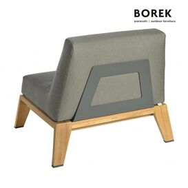 Moderner Teak Loungestuhl mit Rollen - Stuhl Hybrid / Anthrazit / ohne Schutzh�lle