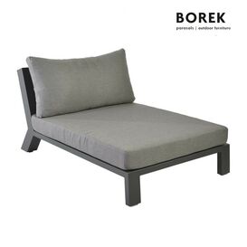 Borek Lounge Mittelmodul mit Auflagen - Liege Viking XXL / Anthrazit