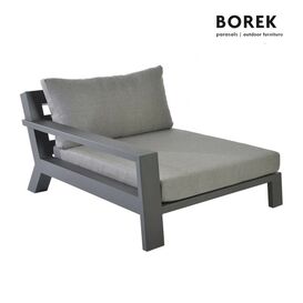 Eckmodul f�r Borek Lounge - Alu - rechts - Loungemodul Viking XXL / Anthrazit