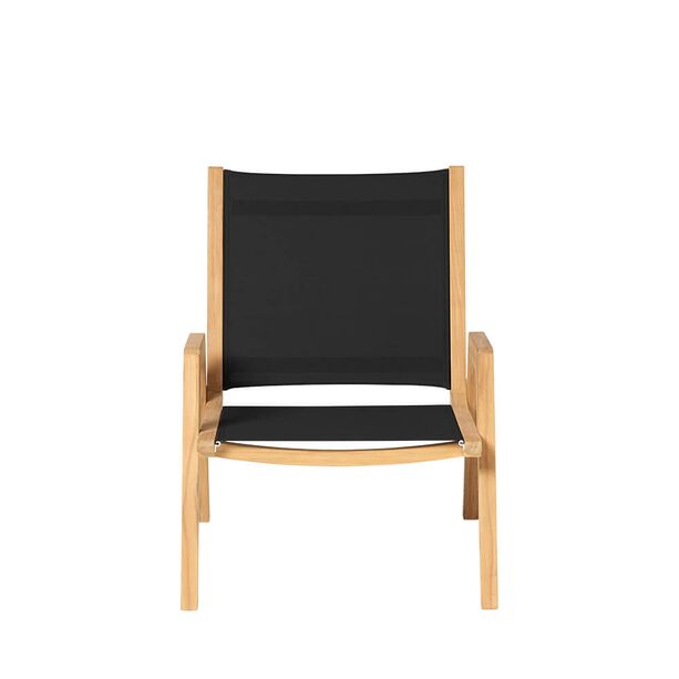 Bequemer Lounge-Sessel aus Teakholz fr den Garten - Harriett Loungechair / Schwarz