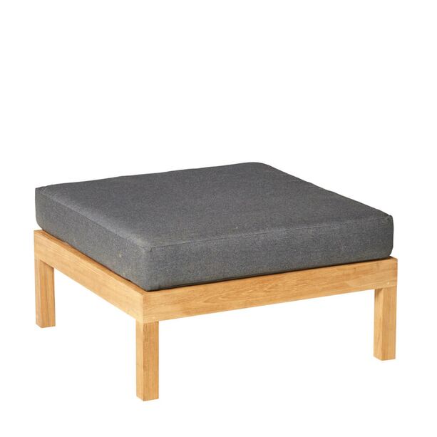 Schner Lounge-Hocker mit Auflage fr den Garten - Lucy Lounge-Hocker / Schwarz