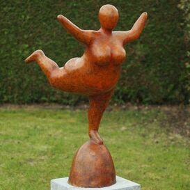 Stilistische Balletttänzerin aus Bronze in Kupfer -...