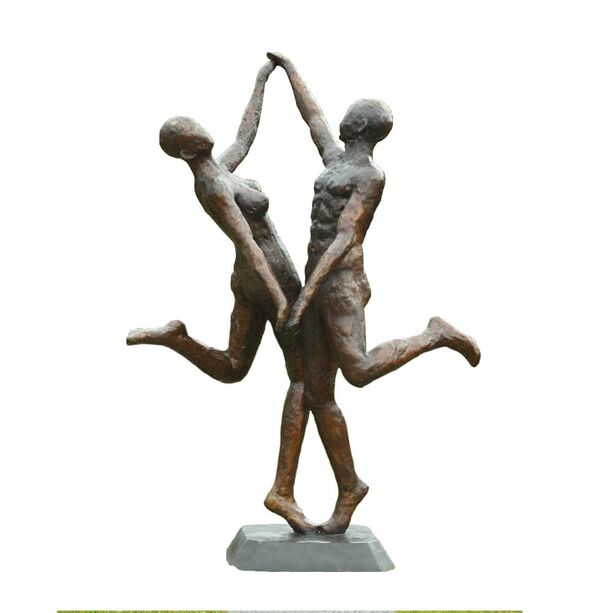 Tanzendes Paar als Bronze Gartenskulptur - Wallona