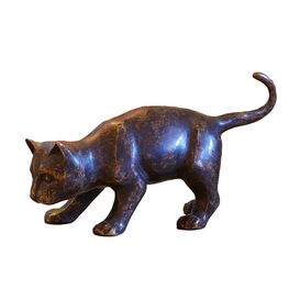 Marmorierte Bronze Katzenfigur - klein - Katze Feli