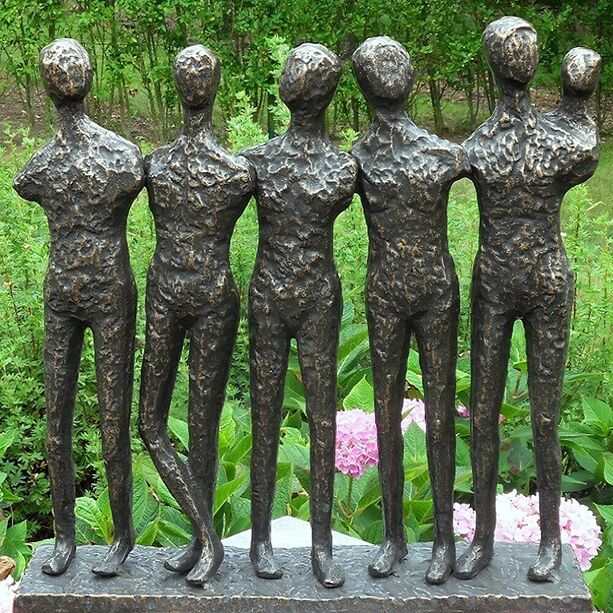 Abstrakte Bronzefigur Menschenmenge - Gruppe