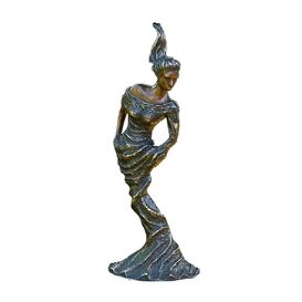 Moderne Bronzefrau mit flammenden Haaren - Elfora