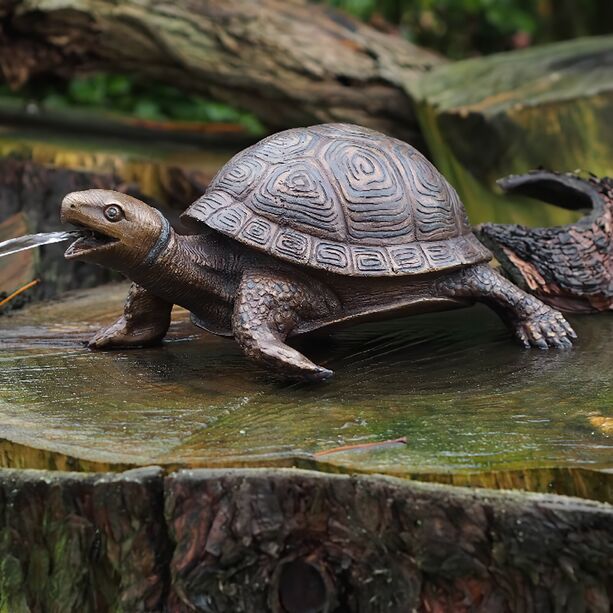 Schildkrte Figur aus Bronze als Wasserspeier - Gisella