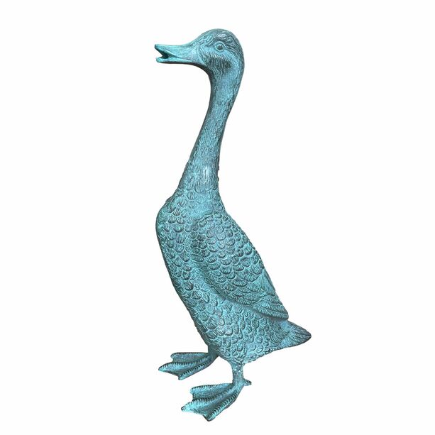 Stehende Enten Bronze Figur für den Garten - Ente Quak