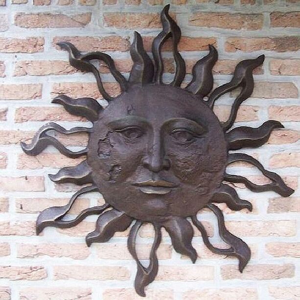 Groes Wand Sonnenrelief aus Bronze - Sonne Soa