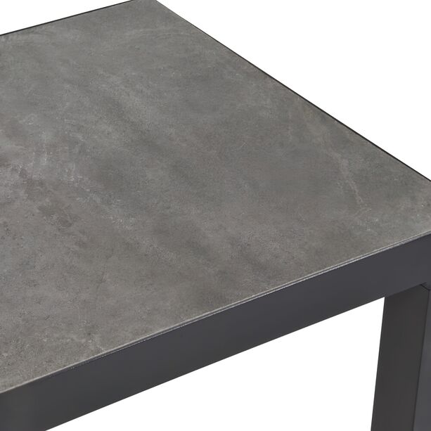 Loungetisch 120cm aus Alu und Keramik - grau - Loungetisch Rano