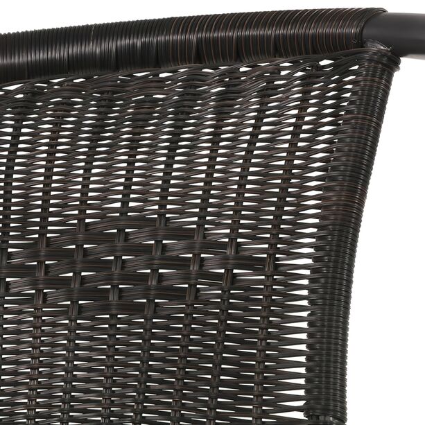 Schwarzer Metallstuhl stapelbar für draußen - Gartenstuhl Nerano