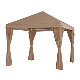 Robuster Gartenpavillon 300x300cm in Taupe -...