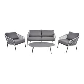 Moderne 4-Sitzer Lounge mit Sofa aus Aluminium -...