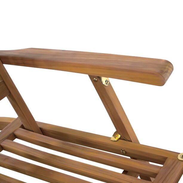 Deckchair aus Teakholz mit neigbarer Rckenlehne - Liegestuhl Grigo