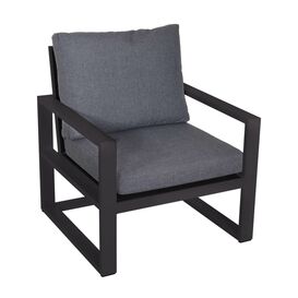 Moderner Loungestuhl in Anthrazit und Wei� - Loungestuhl Breg / Anthrazit