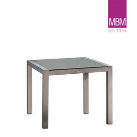 Quadratischer Tisch aus Edelstahl für den Garten von MBM...