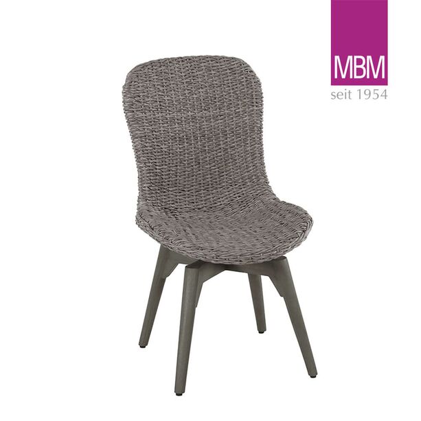 Gartenstuhl mit Rückenlehne in Stone Grey von MBM - Stuhl Orlando Twist