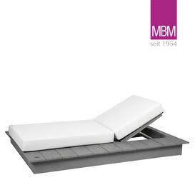 Wetterfeste Einzelliege in Stone Grey von MBM - rechts - La Villa Day Bed Einzelliege  / ohne Schutzh�lle