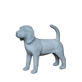 Gartenfigur Hund - Beagle - Polystone in Zement Optik -...