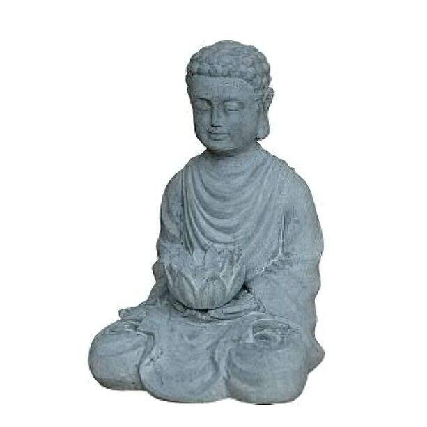 Kleine Buddha Gartenfigur aus Polystone - Triora