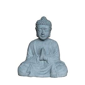 Outdoor Buddha sitzend - Polystone in Zement Optik -...