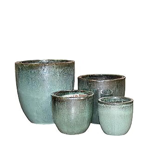 4er Set Outdoor Pflanzgefe aus Keramik - Jade - Harumi
