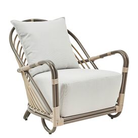 Pflegeleichter moccafarbener Outdoor Sessel aus Aluminium...