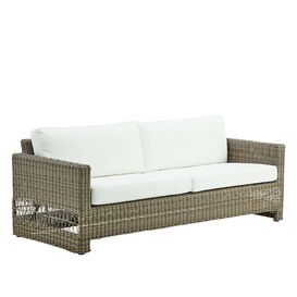 Geflochtenes 3-Sitzer Gartensofa f�r die Lounge in antikgrau - 3-Sitzer Joana / ohne Sitzkissen
