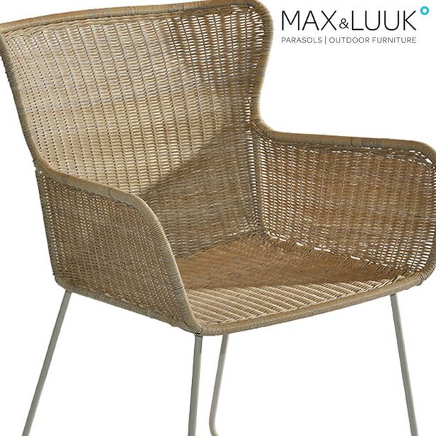 Sessel fr den Garten aus Geflecht und Stahl von Max & Luuk - Iris Stuhl