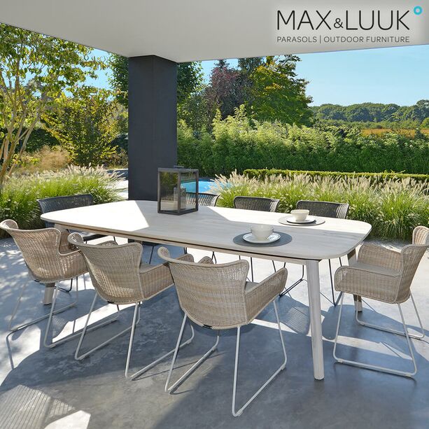 Sessel fr den Garten aus Geflecht und Stahl von Max & Luuk - Iris Stuhl