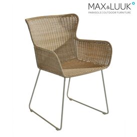 Sessel für den Garten aus Geflecht und Stahl von Max &...