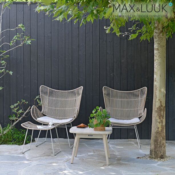 Wetterfester Geflecht Sessel fr den Garten von Max & Luuk in braun - Kim Sessel