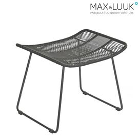 Dunkler Fu�hocker mit geflochtener Liegefl�che von Max & Luuk - Kim Fu�hocker / ohne Sitzkissen